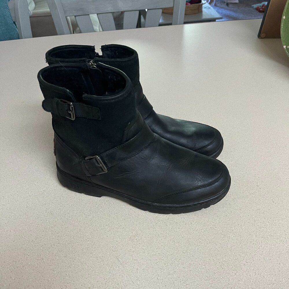 Black UGG snow boots, size 8